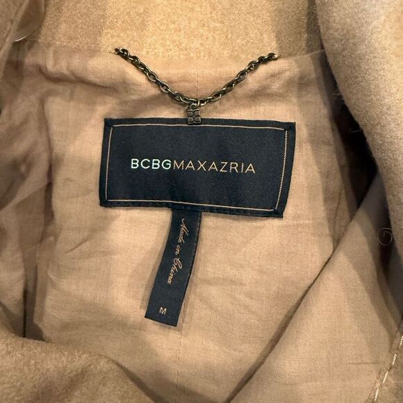 BCBGmaxazria wool khaki pea coat - size M - Picture 7 of 10